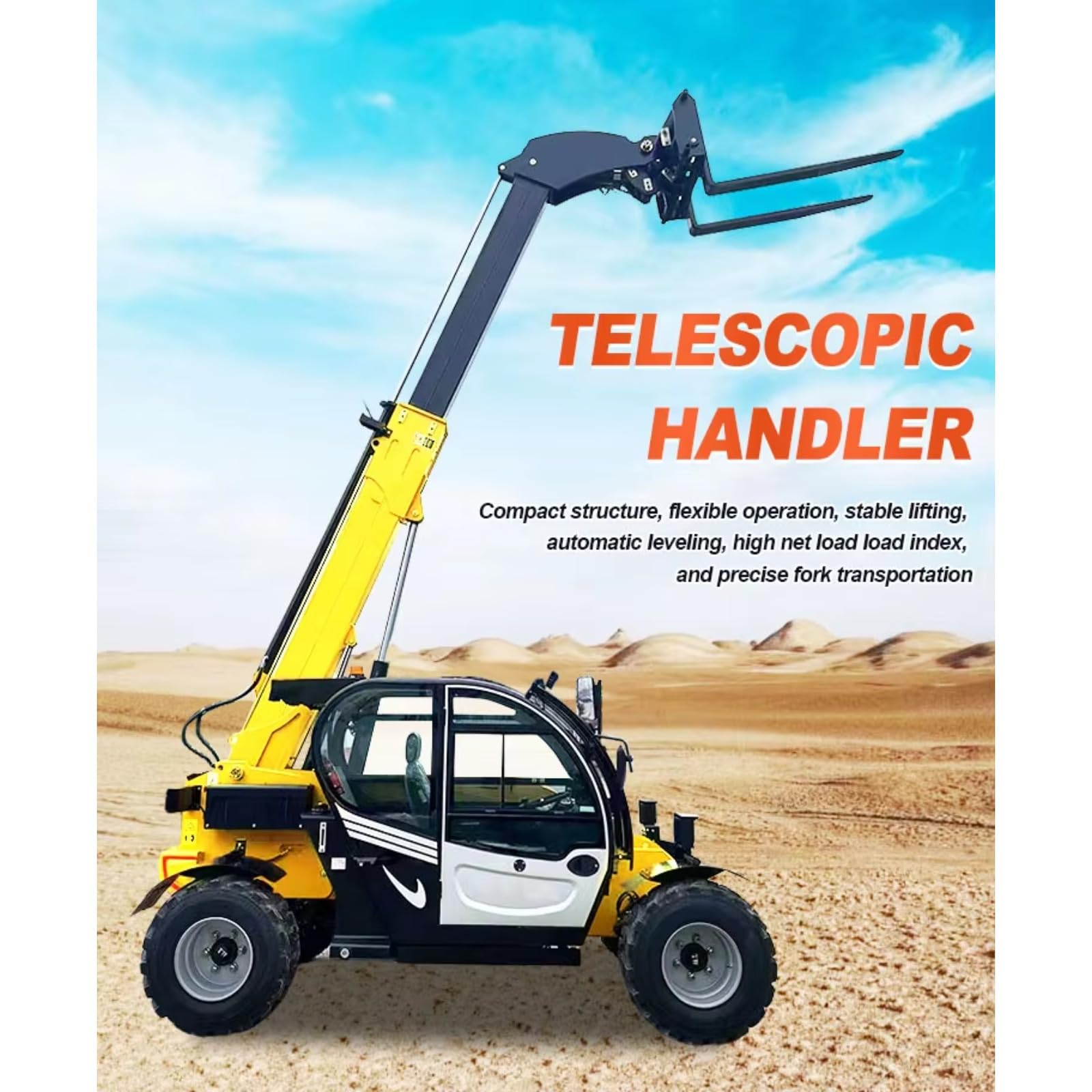 Good Price 3.5Ton 4Ton Forklift with Telescopic Boom/Arm 1.2Ton Telescopic Handler