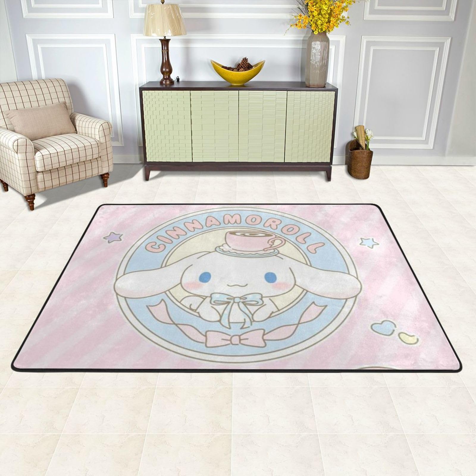 Cute Cartoon Carpet 3D Print Area Rugs for Women Bedroom Bathroom Decor Cartoon Floor Mat Qi37-36x24in