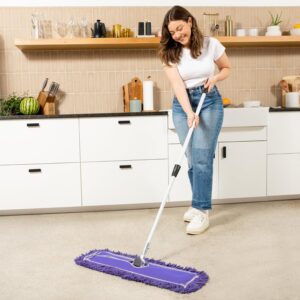 Tidy Tools 36 Inch Purple Dust Mop with Extendable Handle and 36 Inch Purple Dust Mop Refill Bundle - 2 Mop Sets and 4 Refills