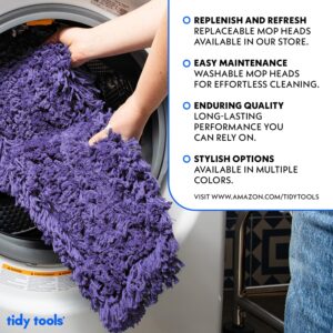 Tidy Tools 48 Inch Purple Dust Mop with Wood Handle and 48 Inch Purple Dust Mop Refill Bundle - 6 Mop Sets and 6 Refills