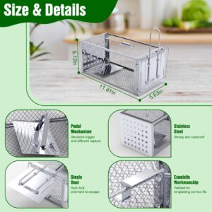 Zorpupoa Humane Rat Trap, Humane Live Animal Mouse Cage Traps, Small Rodent Chipmunk Squirrel Trap and Other Live Animal Trap Cage for Indoor and Outdoor Use