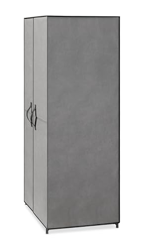 Whitmor Wardrobe - Portable Closet with Doors - Grey