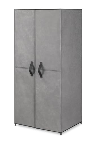 Whitmor Wardrobe - Portable Closet with Doors - Grey