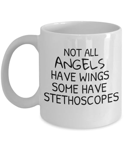 hohadoi Not All Angels Have Wings Some Have Stethoscopes Nurse Doctor Coffee Mug White