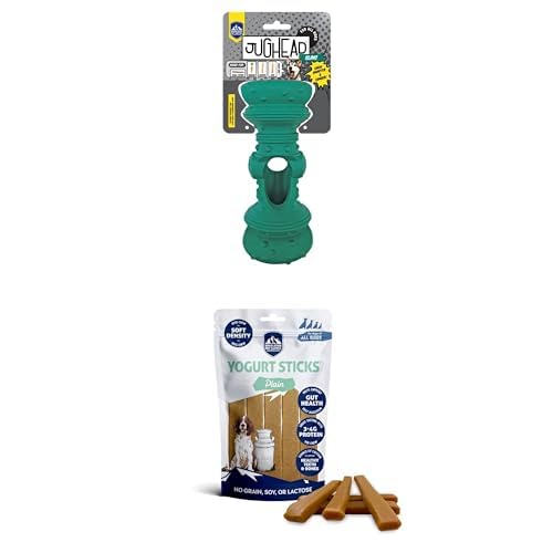 Himalayan Dog Chew Jughead Slim Dog Chew Holder + Yogurt Sticks, Prebiotic & Probiotics, Protein Rich, Lactose Free, Gluten Free, Corn Free, Grain Free, 5 Sticks, Yogurt Flavor | Bundle