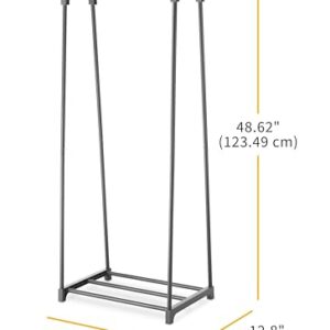 Whitmor Garment Rack with Shelf - Gunmetal