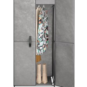 Whitmor Wardrobe - Portable Closet with Doors - Grey