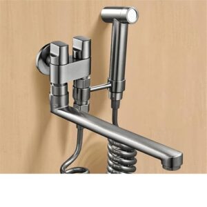 wall mounted toilet bidet sprayer set with hose handheld cleaning faucet bidet wash shower 811583yc-25cm