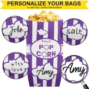 [100-pcs] 1 oz Purple Popcorn Bags + [100-pcs] 1 oz Orange Paper Popcorn Bags - Customizable - Bundle