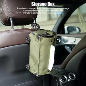 Outdoor Camping Storage Box Wear Resistant Waterproof Large Capacity Cart Storage Box Home Cars (OD Green)