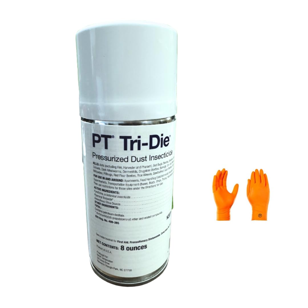 Tri Die Pressurized Insecticide 8oz | Premium USA Supply Gloves for Safe Eradication | USA Supply Pest ID Card