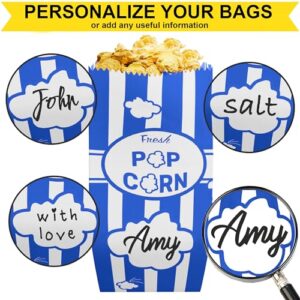 [100-pcs] 1 oz Royal Blue Popcorn Bags + [100-pcs] 1 oz Pink Paper Popcorn Bags - Customizable - Bundle