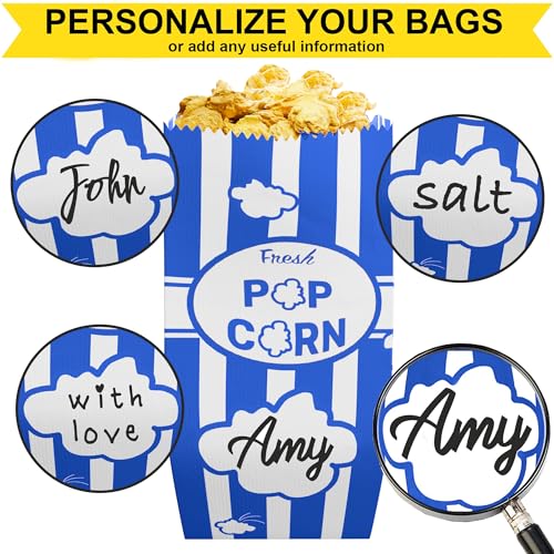 [100-pcs] 1 oz Royal Blue Popcorn Bags + [100-pcs] 1 oz Pink Paper Popcorn Bags - Customizable - Bundle