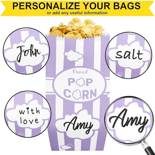 [100-pcs] 1 oz Lavender Popcorn Bags + [100-pcs] 1 oz Pastel Blue Paper Popcorn Bags - Customizable - Bundle