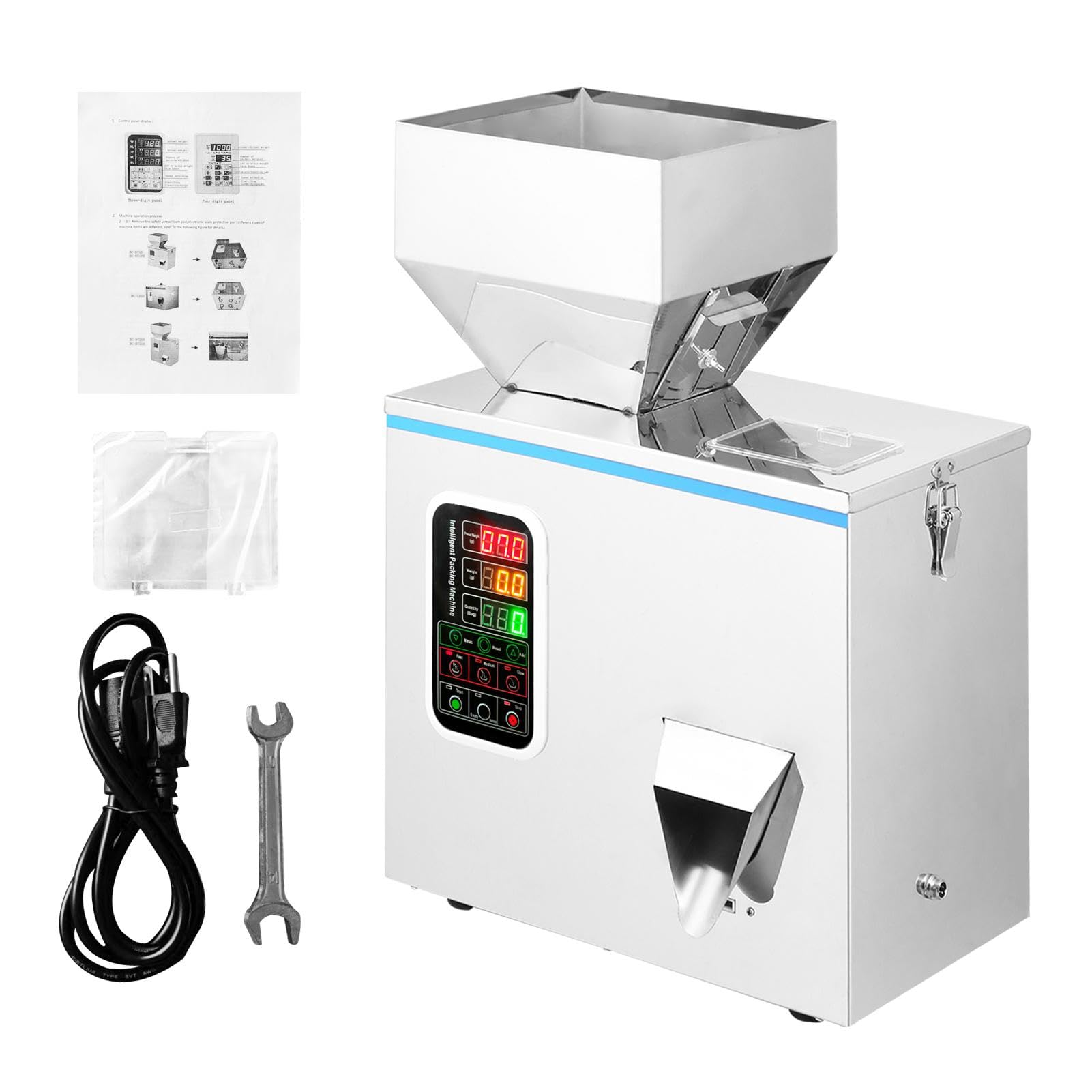 Particle&Powder Filling Machine, Multifunction Automatic Filling and Packing Machine, Particle Subpackage Machine For Beans Nail Beads Candy Particulate Matters Weighting and Filling