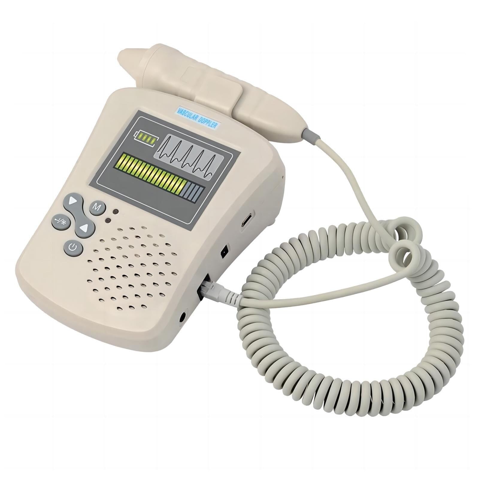 8Mhz Probe Blood Flow Rate Speed Detector, Doppler Vascular LCD Display, Handheld Blood Flow Strength Detector