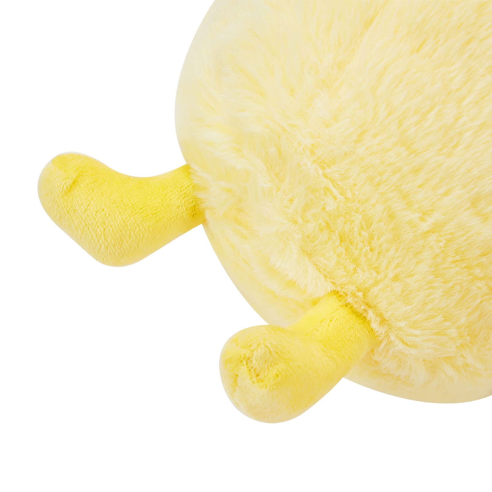 Omkzanbi Cute Duck Plush with Knife, Yellow Duck Softed Stuffed Animals Duckling Throw Pillow Plush Toy Kids Adult Funny Gift (Yellow, 11.2 inch)