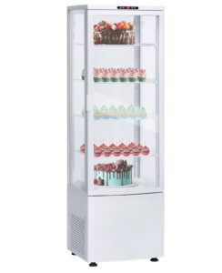 238l refrigerated display cabinet, floor-standing glass door refrigerator, with led lighting and automatic defrost function, adjustable internal shelves, suitable for bars, restaurants, offices, homes