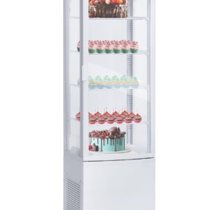 238L refrigerated display cabinet, floor-standing glass door refrigerator, with LED lighting and automatic defrost function, adjustable internal shelves, suitable for bars, restaurants, offices, homes