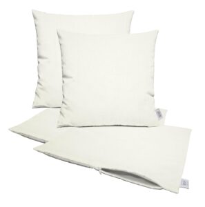 rsh decor: sunbrella pillow covers set of 4 | covers only - 24" x 24" | outdoor pillow covers crafted with sunbrella performance fabric | canvas white