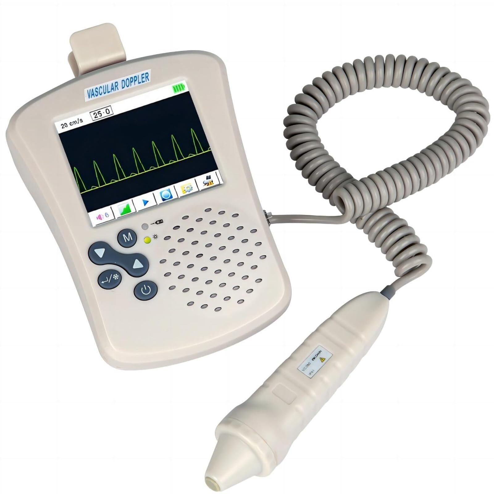 Handheld Blood Flow Rate Detector, Doppler 8Mhz Probe Detector, Detect Blood Flow Velocity Waveform, LCD Display Blood Flow Strength