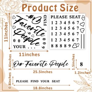 Wedding Seating Chart Decals Stickers Welcome Wedding Signs Decor for Party Entry Our Favorite People Find Your Seat Decals for Wedding Mirror Seating Chart Decals Date Personalized Mr and Mrs Signs