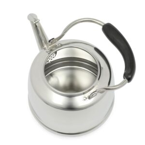 Martha Stewart Kingstree Large 2 Qt Heavy Gauge Whistling Tea Kettle - Stainless Steel