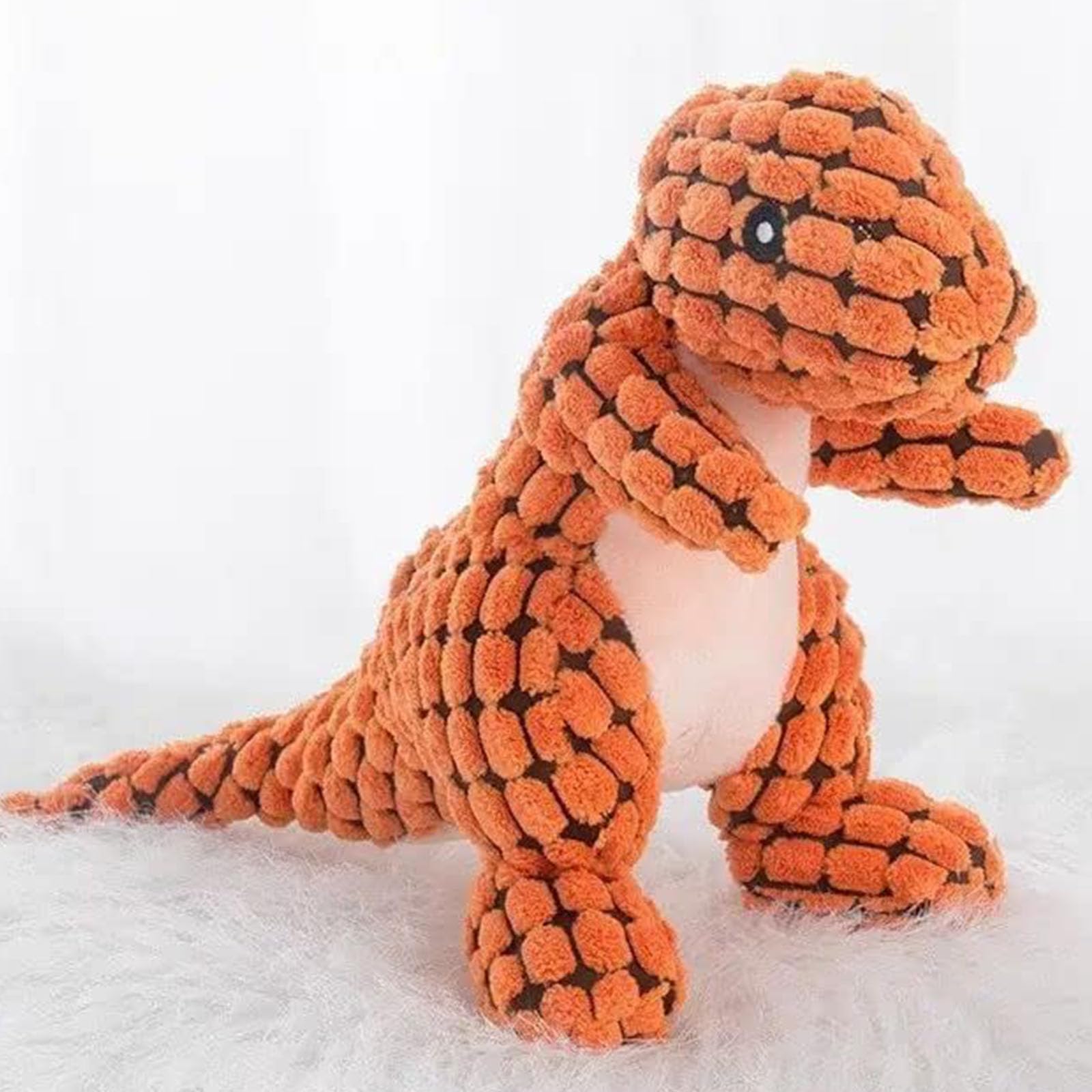 Meyufave Pet Plush Toy Squeaky Dog Toy Dinosaur Bite Resistant Tooth Grinding Soundmaking Dog Chew Toys for Puppy, Small, Middle, Big Dogs