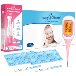 easy@home pregnancy test sticks + easy@home smart basal thermometer + easy@home ovulation test strips (100-pack)