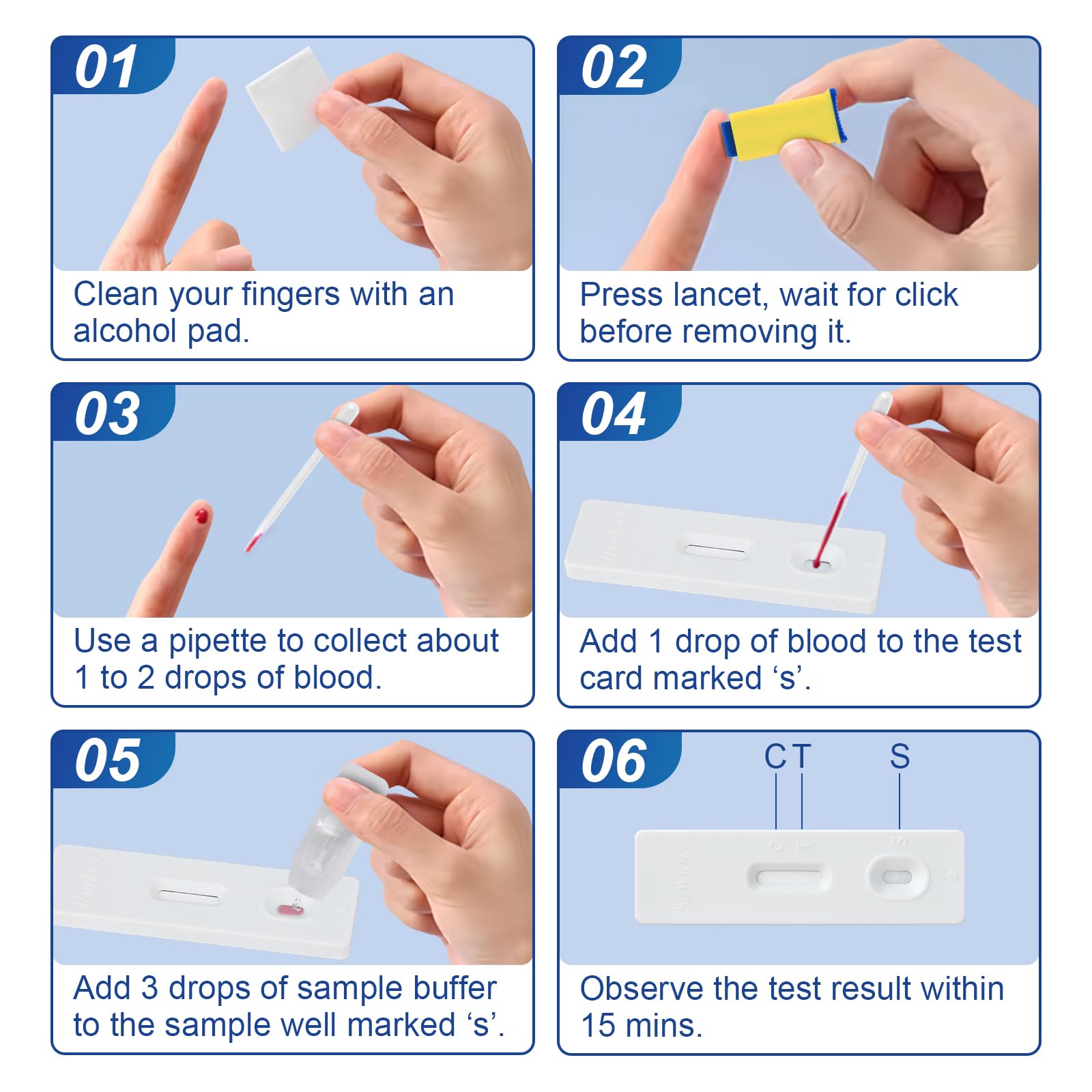 H Pylori Test Kit at Home, Rapid and Precise H Pylori Treatment Test, 10-15 Minutes of Quick Home Testing, Easy to use & Read, Includes 2 Tests