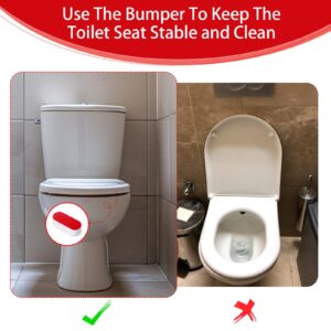 4 PCS Toilet Seat Bumper Toilet Seat Spacer Strong Adhesive Toilet Seat Riser for Bidet Universal Toilet Seat Buffer Toilet Spacer Luxe Toilet Bidet Bumpers Lid Rubber Bumpers Stick on for Home Hotel