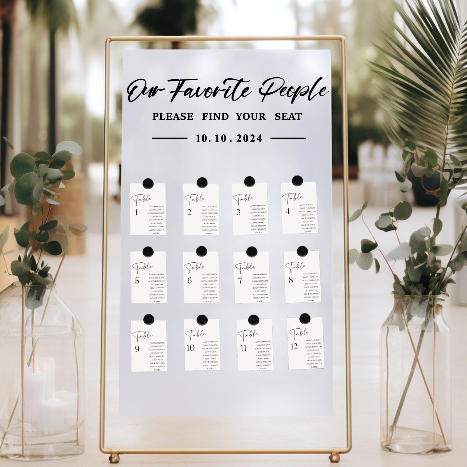 Wedding Seating Chart Decals Stickers Welcome Wedding Signs Decor for Party Entry Our Favorite People Find Your Seat Decals for Wedding Mirror Seating Chart Decals Date Personalized Mr and Mrs Signs