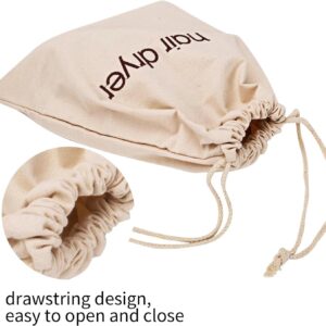 Hair Dryer Bags Drawstring Bag Container Hairdryer Bag for Travel Bathroom (Light Grey)