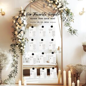 Wedding Seating Chart Decals Stickers Welcome Wedding Signs Decor for Party Entry Our Favorite People Find Your Seat Decals for Wedding Mirror Seating Chart Decals Date Personalized Mr and Mrs Signs