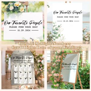 Wedding Seating Chart Decals Stickers Welcome Wedding Signs Decor for Party Entry Our Favorite People Find Your Seat Decals for Wedding Mirror Seating Chart Decals Date Personalized Mr and Mrs Signs