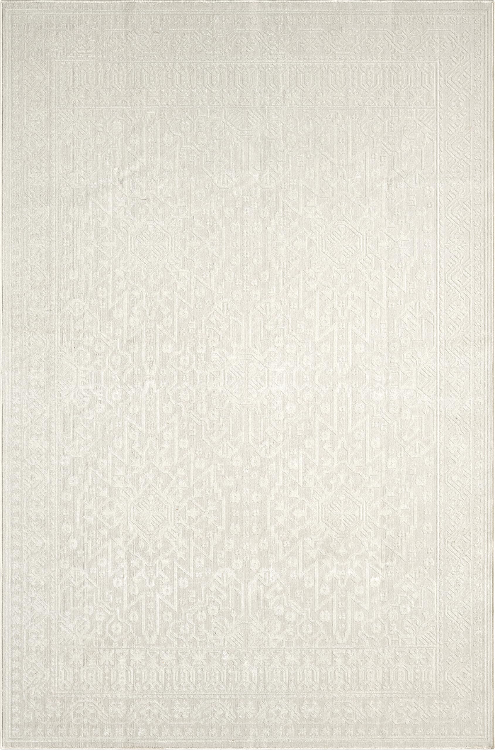 Abani Regal Cream Area Rug - 9 x 12 - for Living Room, Bedroom - Tone-on-Tone Vintage Design - Soft, Durable, and Easy to Clean