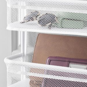 Whitmor Over The Door Organizer - 6 Sections - Pantry, Bathroom, Accessory Organizer - Metal and Mesh - White