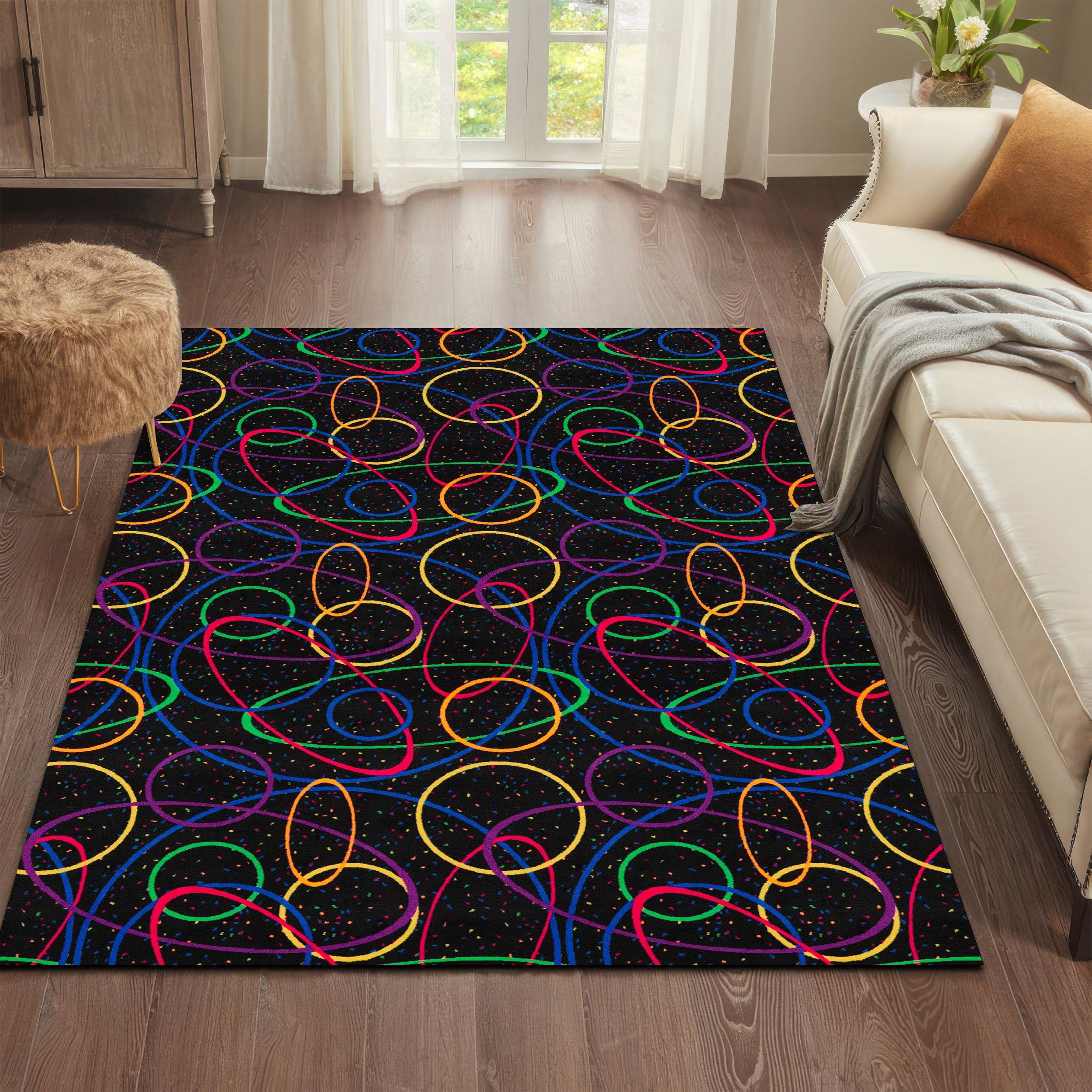 80S Arcade Area Rug, 3x4ft Lasertag Rug,Game Room Rug, Bowling Alley Carpet, Arcade Bar Rug, Arcade Rug, Arcade Carpet, Fun Area Rug, Retro Games Area Rug