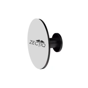 ZECTIQ Matte Black Hooks for Bathroom and Shower – Heavy Duty Towel and Robe Hooks for Glass Doors, Mirrors, and Tiles, Supports Up to 15 lbs (2-Pack) (Leave for 24Hours After Installing)