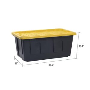 40 Gallon Storage Container - Stackable Storing Bins (1 Pack) (40 Gallon)