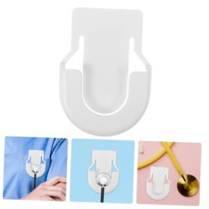 KICHOUSE White Reusable Stethoscope Holder Doctor Accessories Stethoscope Buckle Clip Stethoscope Holder