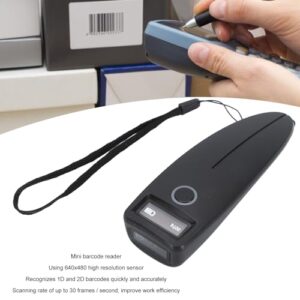 1D 2D Bluetooth Barcode Scanner, 2.4G wirele ss Portable Mini Barcode Reader USB Wired Scanner, Portable USB 1D 2D Bar Code Scanner for Inventory