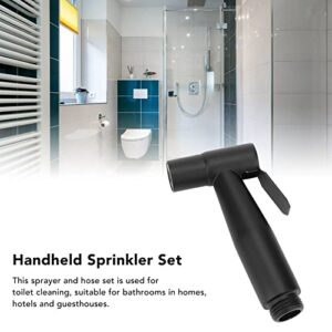 304 Black Stainless Steel Handheld Pressurized Sprayer Hose Toilet Bidet G12 Male Female Thread Bathroom Hotels