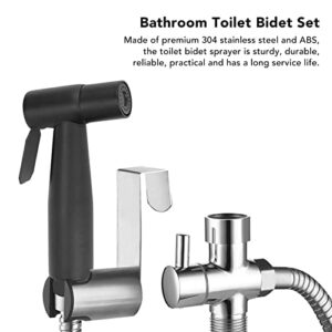 304 Black Stainless Steel Handheld Pressurized Sprayer Hose Toilet Bidet G12 Male Female Thread Bathroom Hotels