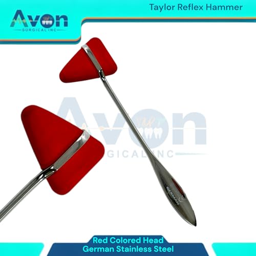 Set of 2 Neuro Percussion Hammer Taylor Reflex Hammer - Stainless Steeel Handle - Reflex Testing Instrument