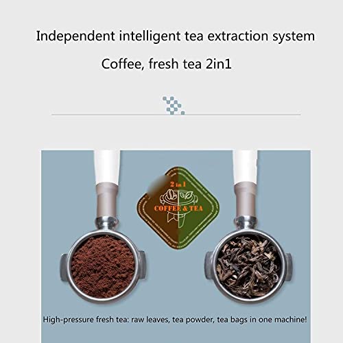 Semi Automatic Espresso Machine, Fresh Tea 2in1 Coffee Machine, 1850W High-Power Instant Boiler, Smart Thermostat, Stainless Steel