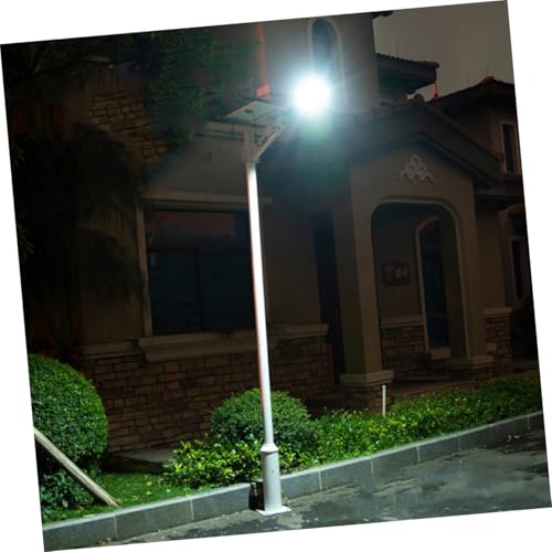 1 Set Street Light Bracket Solar Lights Street Light Accessory Lamp Mounting Pole Solar Lighting Mounting Bracket Street Light Metal Support Light Pole Solar Spot Light White FONDOTIN