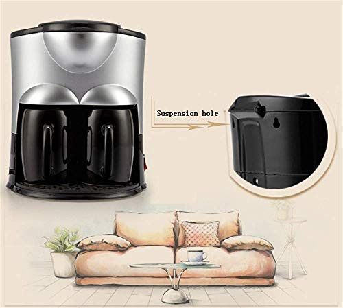 GRCQLWT Coffee Machine Espresso Coffee, Household Drip Automatic Tea Machine Small Mini Double Cup American Coffee Machine