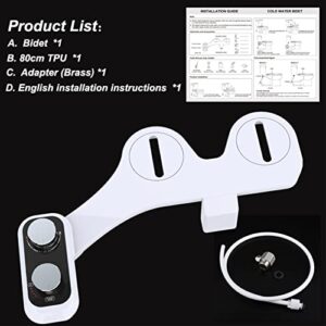 Universal Smart Toilet Bidet Dual Nozzle Design Self Cleaning Sprayer for All Ages