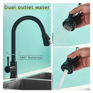 Upgrade Smart Touch Kitchen Faucet Black Vote Induction Faucet Gold/Nickel 360 Swivel Crane 2 Outlet Mixer Faucet(No Sensor Brush Gold)